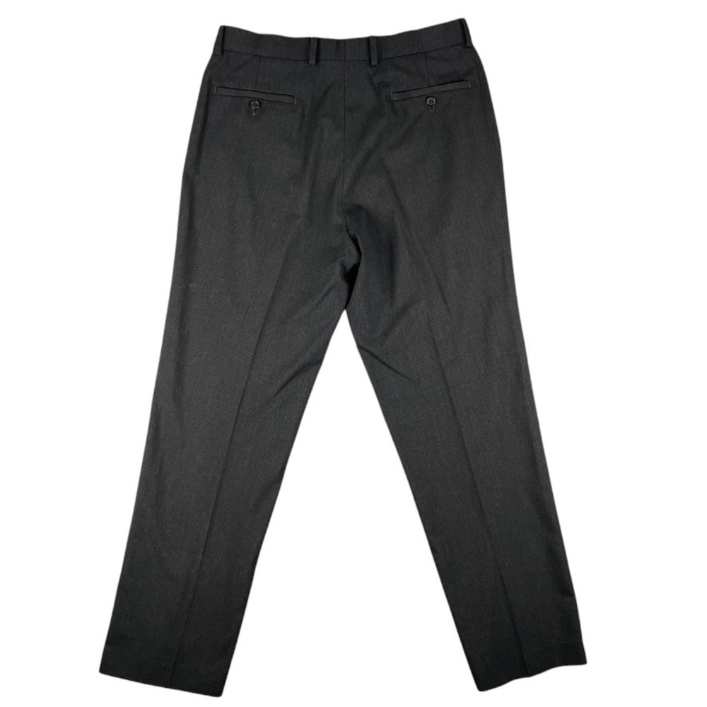 Ralph Lauren Dress Pants Men 34x32 Brown Gray Flat Front Classic Fit Stretch VTG